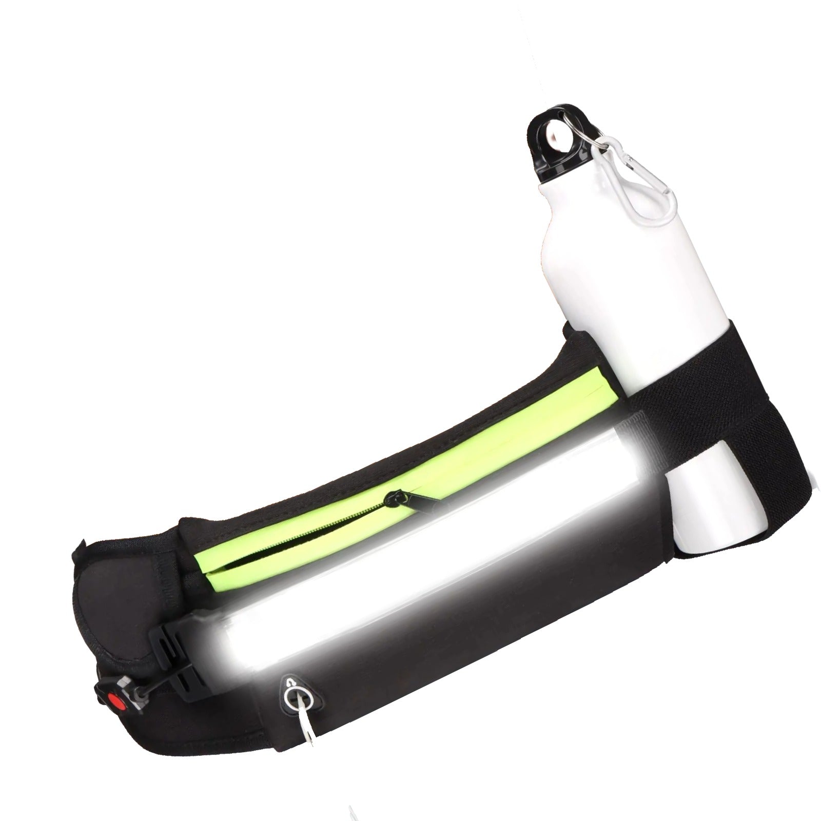 EGUKU Running Belt Light – 1000 Lumens Rechargeable Waist Pack with Bottle Holder
